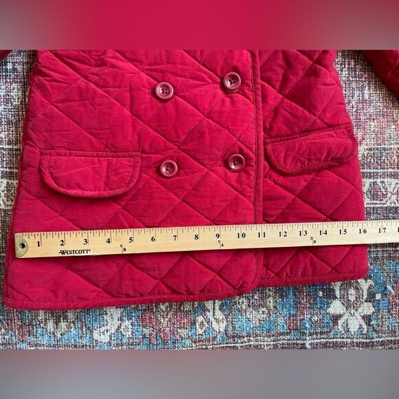 Kids crazy 8 size 7/8 Red Quilted Double-Breasted Pea Coat - Picture 10 of 10